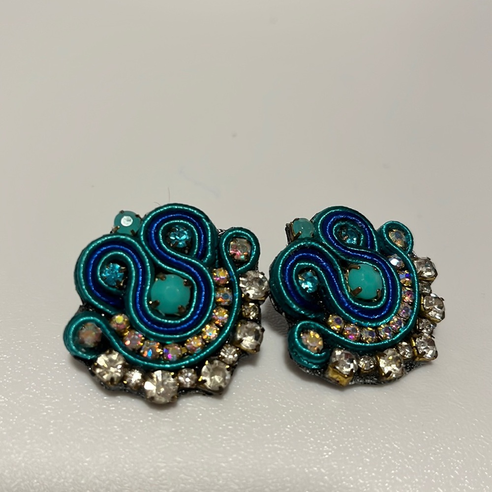 Handmade blue earrings